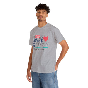 John 3:16  Logo 2 Unisex Heavy Cotton Tee