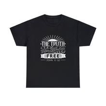 Load image into Gallery viewer, John 8:32 Logo 3 Unisex Heavy Cotton Tee