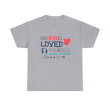 Load image into Gallery viewer, John 3:16  Logo 2 Unisex Heavy Cotton Tee