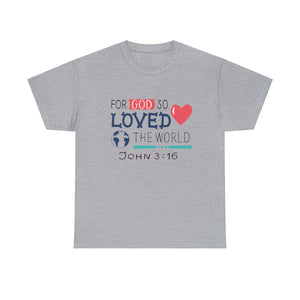 John 3:16  Logo 2 Unisex Heavy Cotton Tee