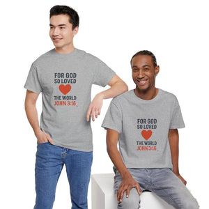God's Love John 3:16 T-Shirt Faith-Based Apparel