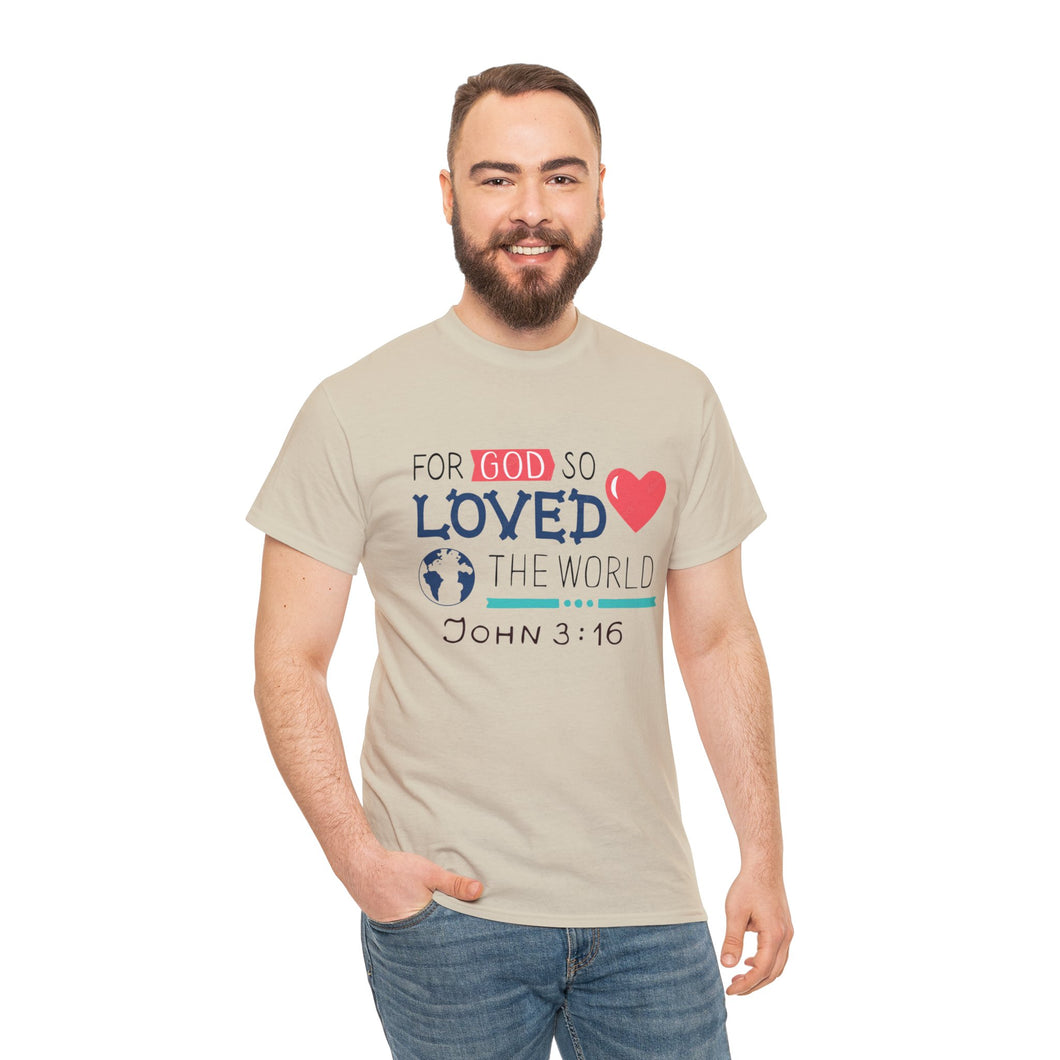 John 3:16  Logo 2 Unisex Heavy Cotton Tee