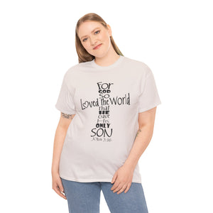 John 3:16 Logo 4 Unisex Heavy Cotton Tee