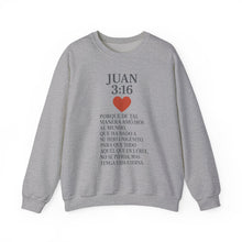 Load image into Gallery viewer, Spanish Christian Inspirational Crewneck Sweatshirt, Faith Gift, Bible Verse Apparel, Unisex Sweatshirt, Religious Clothing, Personalized Faith Wear