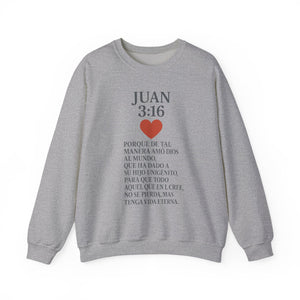 Spanish Christian Inspirational Crewneck Sweatshirt, Faith Gift, Bible Verse Apparel, Unisex Sweatshirt, Religious Clothing, Personalized Faith Wear