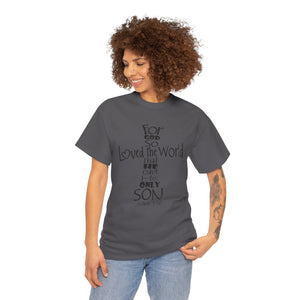 John 3:16 Logo 4 Unisex Heavy Cotton Tee