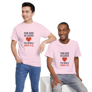 God's Love John 3:16 T-Shirt Faith-Based Apparel