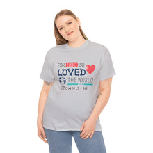 Load image into Gallery viewer, John 3:16  Logo 2 Unisex Heavy Cotton Tee