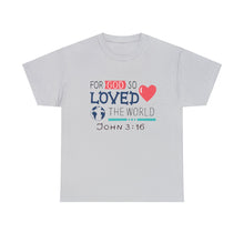 Load image into Gallery viewer, John 3:16  Logo 2 Unisex Heavy Cotton Tee