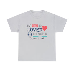 John 3:16  Logo 2 Unisex Heavy Cotton Tee