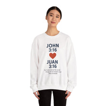 Load image into Gallery viewer, Spanish Faith-Inspired Couple Sweatshirt, Personalized Love Crewneck, Customized Gift for Him and Her, Cute Christian Apparel, Matching Couple [...]