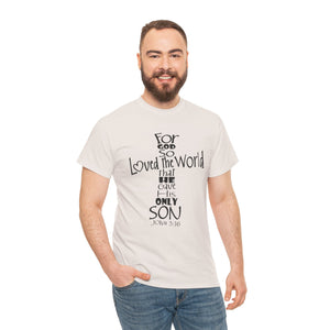 John 3:16 Logo 4 Unisex Heavy Cotton Tee