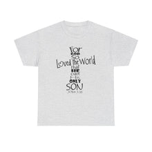 Load image into Gallery viewer, John 3:16 Logo 4 Unisex Heavy Cotton Tee