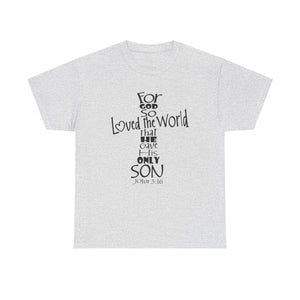 John 3:16 Logo 4 Unisex Heavy Cotton Tee