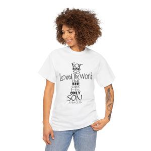 John 3:16 Logo 4 Unisex Heavy Cotton Tee