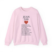 Load image into Gallery viewer, Spanish Christian Inspirational Crewneck Sweatshirt, Faith Gift, Bible Verse Apparel, Unisex Sweatshirt, Religious Clothing, Personalized Faith Wear