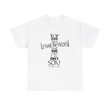 Load image into Gallery viewer, John 3:16 Logo 4 Unisex Heavy Cotton Tee