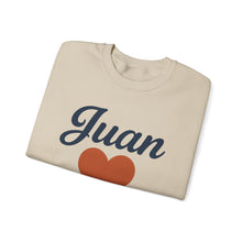 Load image into Gallery viewer, Spanish Personalized John 3:16 Unisex Crewneck Sweatshirt, Customizable Gift for Him or Her, Meaningful Everyday Wear, Comfort Apparel