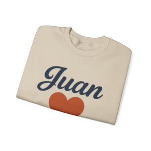 Spanish Personalized John 3:16 Unisex Crewneck Sweatshirt, Customizable Gift for Him or Her, Meaningful Everyday Wear, Comfort Apparel