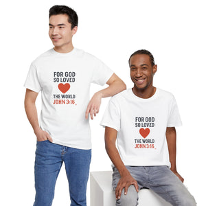 God's Love John 3:16 T-Shirt Faith-Based Apparel