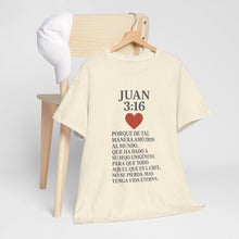 Load image into Gallery viewer, Faith-Inspired Unisex Tee: Juan 3:16 Design, Christian Apparel, Inspirational Gift, Casual Wear, Everyday Comfort, Religious Tees