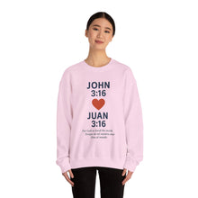 Load image into Gallery viewer, Spanish Faith-Inspired Couple Sweatshirt, Personalized Love Crewneck, Customized Gift for Him and Her, Cute Christian Apparel, Matching Couple [...]
