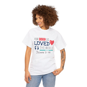 John 3:16  Logo 2 Unisex Heavy Cotton Tee