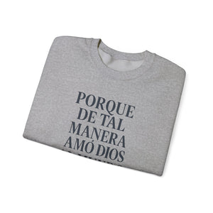 Spanish Faith-Inspired Unisex Crewneck Sweatshirt with Bible Verse, Inspirational Gift, Christian Apparel, Cozy Casual Wear, Religious Holiday Gift