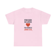 Load image into Gallery viewer, God&#39;s Love T-Shirt | Religious Tee | Faith-Based Apparel | Gift for Believers | Christian Message Shirt