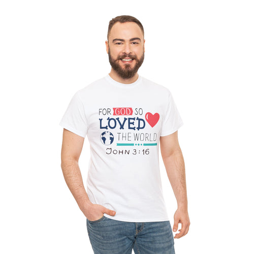 John 3:16  Logo 2 Unisex Heavy Cotton Tee