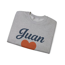 Load image into Gallery viewer, Spanish Personalized John 3:16 Unisex Crewneck Sweatshirt, Customizable Gift for Him or Her, Meaningful Everyday Wear, Comfort Apparel