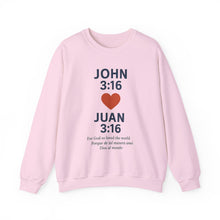 Load image into Gallery viewer, Spanish Faith-Inspired Couple Sweatshirt, Personalized Love Crewneck, Customized Gift for Him and Her, Cute Christian Apparel, Matching Couple [...]