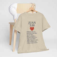 Load image into Gallery viewer, Faith-Inspired Unisex Tee: Juan 3:16 Design, Christian Apparel, Inspirational Gift, Casual Wear, Everyday Comfort, Religious Tees