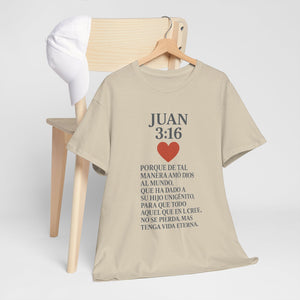Faith-Inspired Unisex Tee: Juan 3:16 Design, Christian Apparel, Inspirational Gift, Casual Wear, Everyday Comfort, Religious Tees