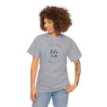 Load image into Gallery viewer, John 3:16 Logo 6 Unisex Heavy Cotton Tee