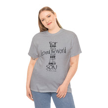 Load image into Gallery viewer, John 3:16 Logo 4 Unisex Heavy Cotton Tee