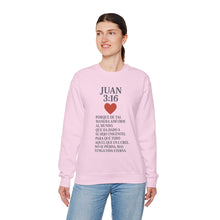 Load image into Gallery viewer, Spanish Christian Inspirational Crewneck Sweatshirt, Faith Gift, Bible Verse Apparel, Unisex Sweatshirt, Religious Clothing, Personalized Faith Wear