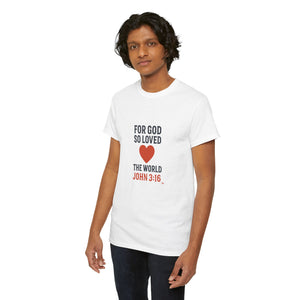 God's Love John 3:16 T-Shirt Faith-Based Apparel