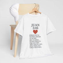 Load image into Gallery viewer, Faith-Inspired Unisex Tee: Juan 3:16 Design, Christian Apparel, Inspirational Gift, Casual Wear, Everyday Comfort, Religious Tees