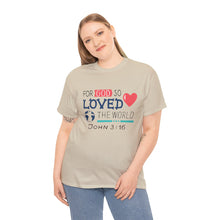 Load image into Gallery viewer, John 3:16  Logo 2 Unisex Heavy Cotton Tee