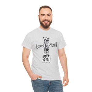 John 3:16 Logo 4 Unisex Heavy Cotton Tee