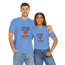 Load image into Gallery viewer, God&#39;s Love John 3:16 T-Shirt Faith-Based Apparel