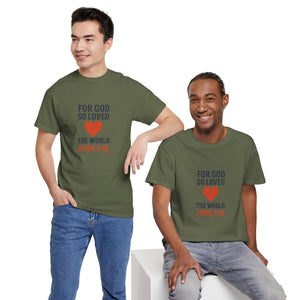 God's Love John 3:16 T-Shirt Faith-Based Apparel