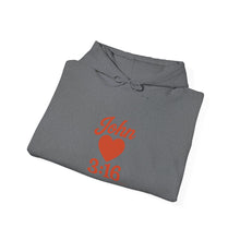 Load image into Gallery viewer, Faith-Inspired Unisex Hoodie with John 3:16 Design, Cozy Christian Apparel, Gift for Believers, Church Outing, Religious Fashion