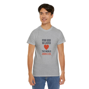 God's Love John 3:16 T-Shirt Faith-Based Apparel