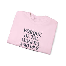 Load image into Gallery viewer, Spanish Faith-Inspired Unisex Crewneck Sweatshirt with Bible Verse, Inspirational Gift, Christian Apparel, Cozy Casual Wear, Religious Holiday Gift