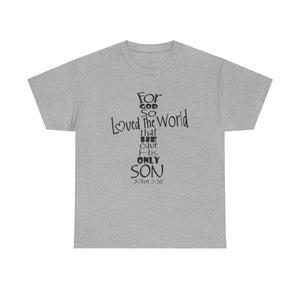 John 3:16 Logo 4 Unisex Heavy Cotton Tee