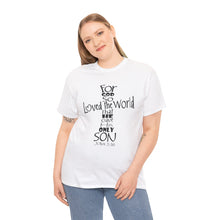 Load image into Gallery viewer, John 3:16 Logo 4 Unisex Heavy Cotton Tee