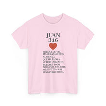 Load image into Gallery viewer, Faith-Inspired Unisex Tee: Juan 3:16 Design, Christian Apparel, Inspirational Gift, Casual Wear, Everyday Comfort, Religious Tees