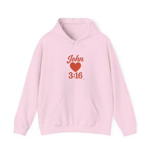 Faith-Inspired Unisex Hoodie with John 3:16 Design, Cozy Christian Apparel, Gift for Believers, Church Outing, Religious Fashion